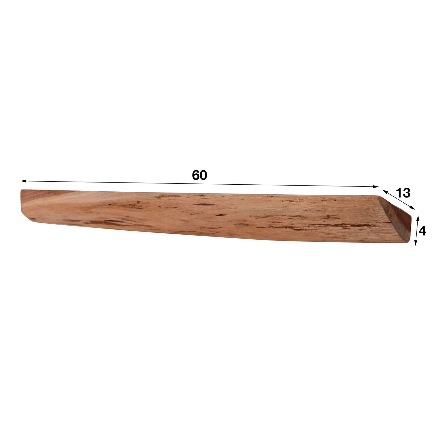 Wandregal-Set EDGE NATURE 3 schwebende Massivholz-Regale mit echter Baumkante 60 cm