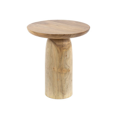 Beistelltisch RIVER SOLID Skulpturaler Massivholz-Tisch aus Akazie in organischer Form 46 cm