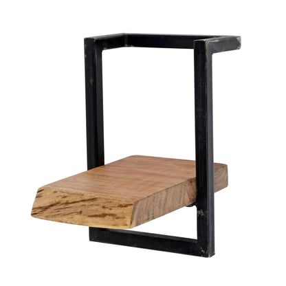 Wandregal EDGE FRAME Industrielles Schweberegal mit massiver Baumkante Akazie 20 cm