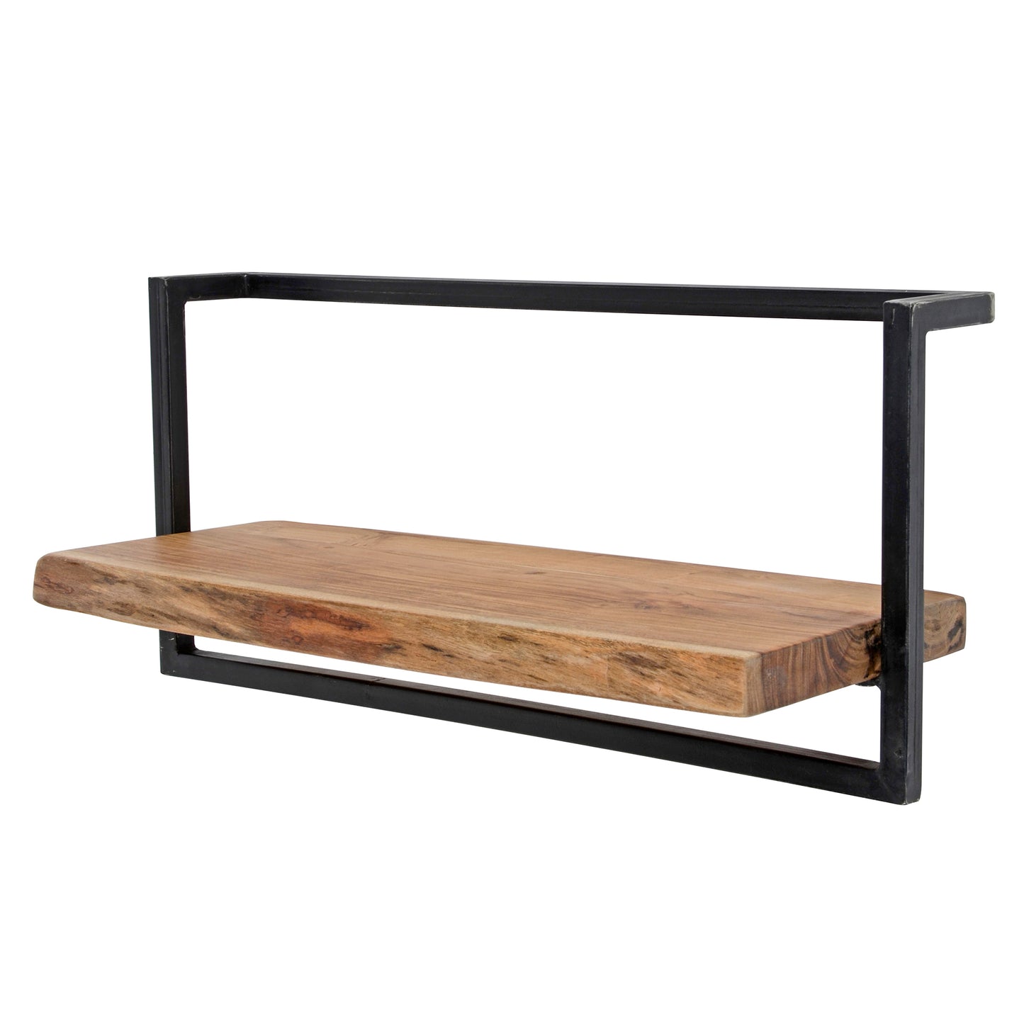 Wandregal EDGE FRAME XXL Industrial-Schweberegal mit massiver Baumkante Akazie 65 cm
