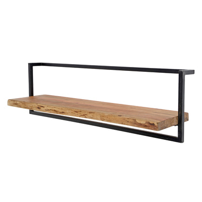 Wandregal EDGE FRAME Gigantisches Industrial-Schweberegal mit Baumkante Akazie 100 cm