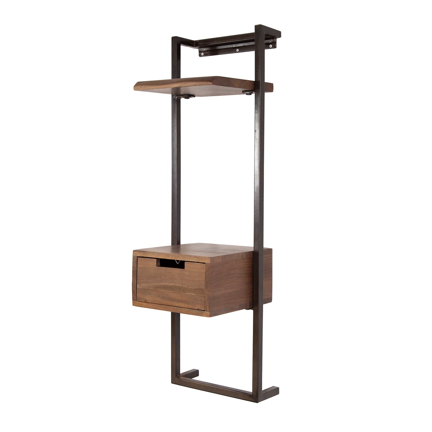 Nachttisch AIR SOLID XS Schwebende 1-Meter-Konsole mit Schublade & Ablage Driftbraun
