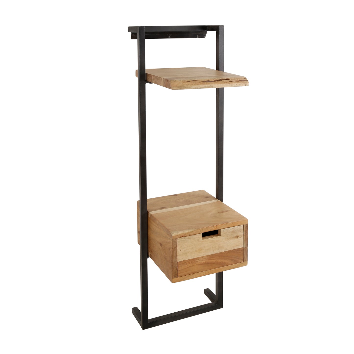 Nachttisch AIR SOLID XS Schwebende 1-Meter-Konsole mit Schublade & Ablage Akazienholz Natur