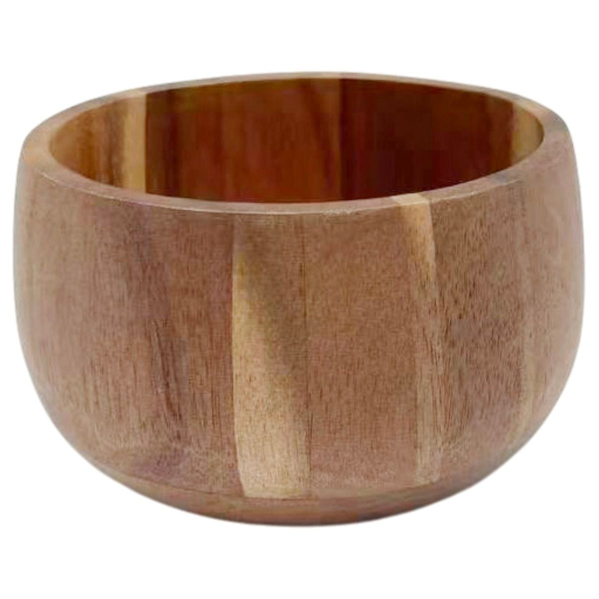 Servierschälchen Mini Massivholz-Dip-Schale in Block-Optik Akazie Holz Ø 11 cm