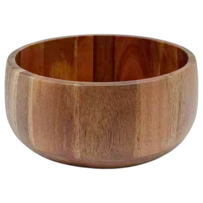 Servierschüssel Kleine Massivholz-Schale in Block-Optik Akazie Holz Ø 14 cm