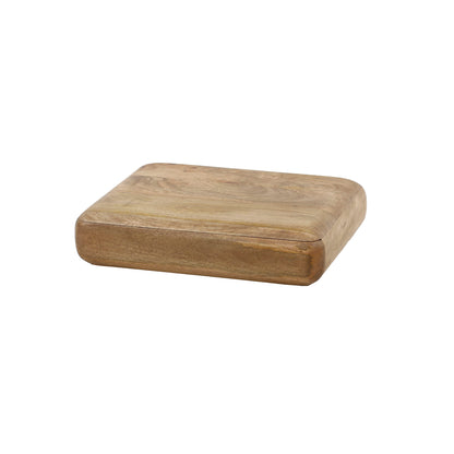Nachttisch SLEEK SAND Schwebende Nachtkonsole aus Mangoholz im Soft-Edge-Design 45 cm