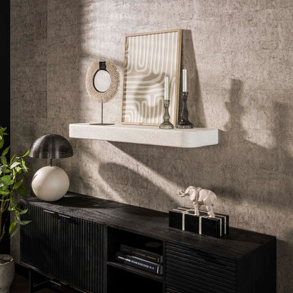 Wandregal STONE ELEGANCE Schwebendes Board aus Marmor-Komposit im Soft-Edge-Design 100 cm