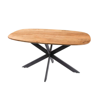 Esstisch OLE NORDICO – Dänisch-Ovaler Massivholztisch mit Spider-Gestell