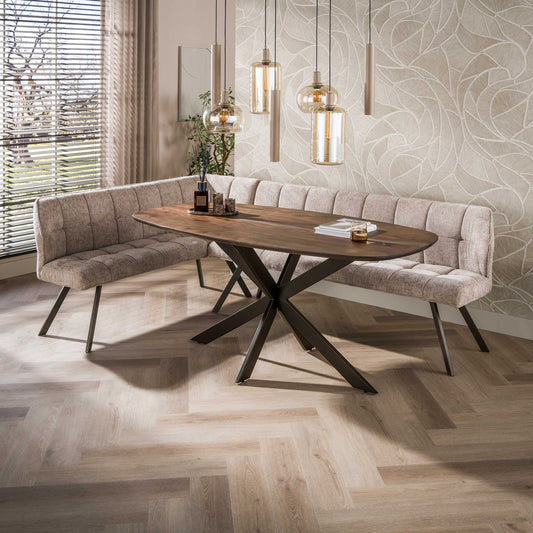 Esstisch ALVAR FLOW Dänisch-Ovaler Massivholztisch aus Akazie 180 cm