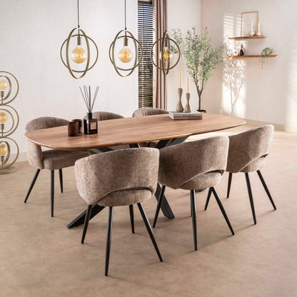 Esstisch MAGNUS GRANDE Dänisch-Ovaler Massivholztisch aus Akazie 215 cm