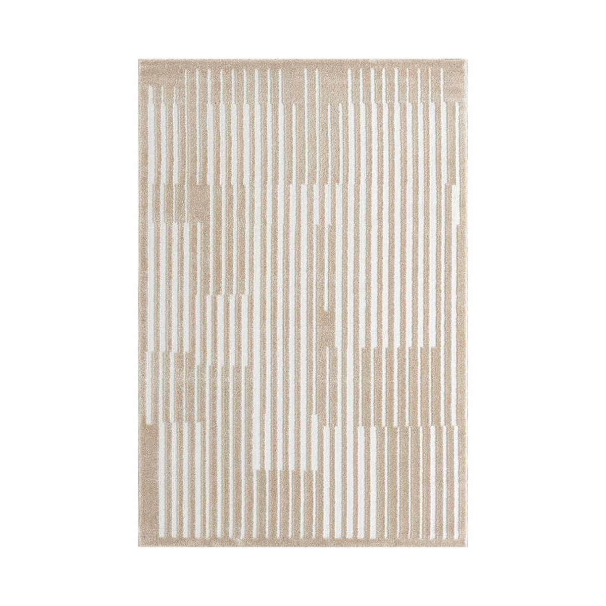 Teppich Nova rechteckig klare Linienführung 13 mm Höhe 160 x 230 cm 200x290 cm creme