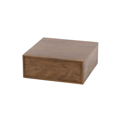 Nachttisch-Set FRAME DRIFTWOOD 2 schwebende Massivholz-Konsolen aus Akazie Driftbraun