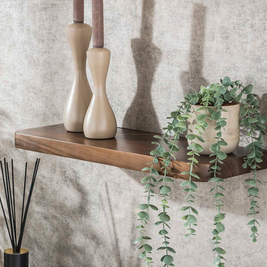 Wandregal CARVE DRIFTWOOD Schwebendes Massivholz-Regal mit abgerundeten Ecken 60 cm