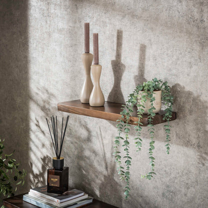 Wandregal CARVE DRIFTWOOD Schwebendes Massivholz-Regal mit abgerundeten Ecken 60 cm
