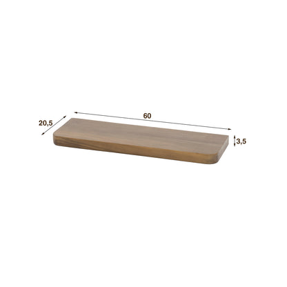 Wandregal CARVE DRIFTWOOD Schwebendes Massivholz-Regal mit abgerundeten Ecken 60 cm