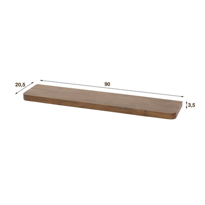 Wandregal CARVE DRIFTWOOD Schwebendes Massivholz-Regal mit abgerundeten Ecken 90 cm