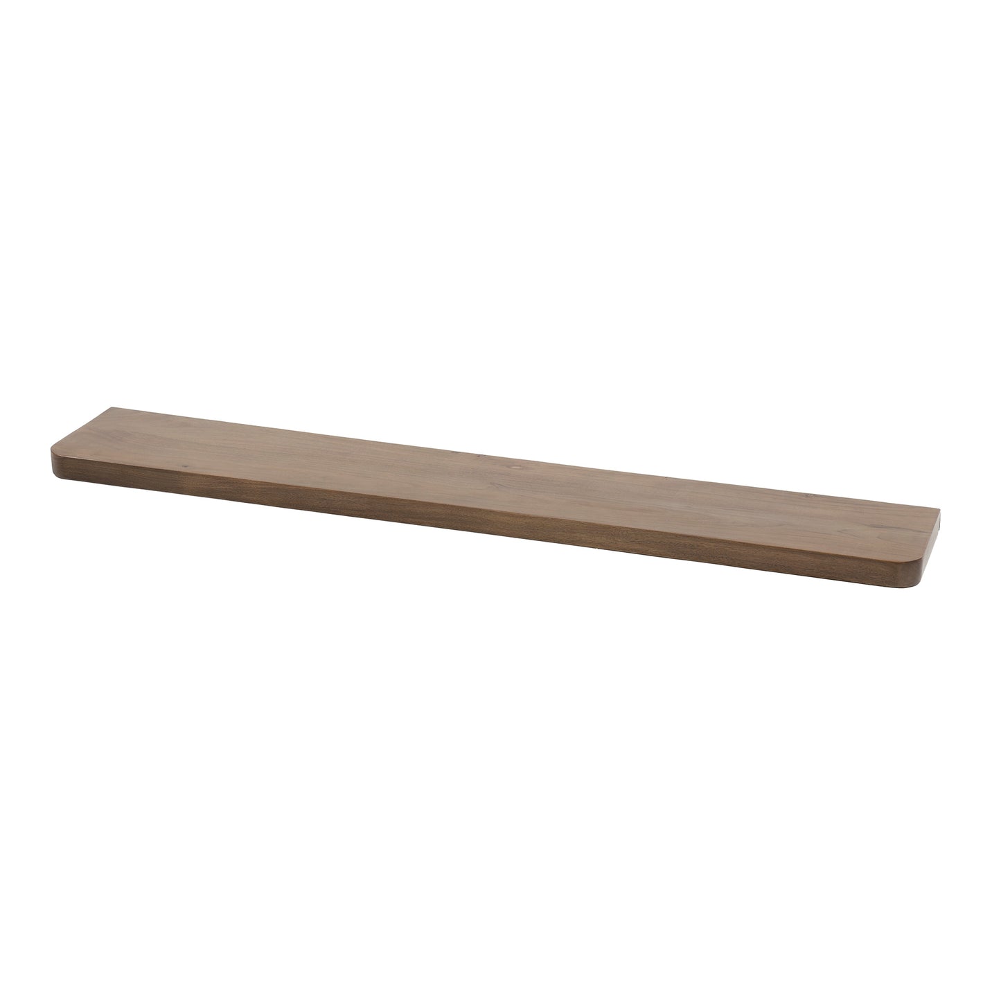 Wandregal CARVE DRIFTWOOD Großes schwebendes Massivholz-Regal mit abgerundeten Ecken 120 cm