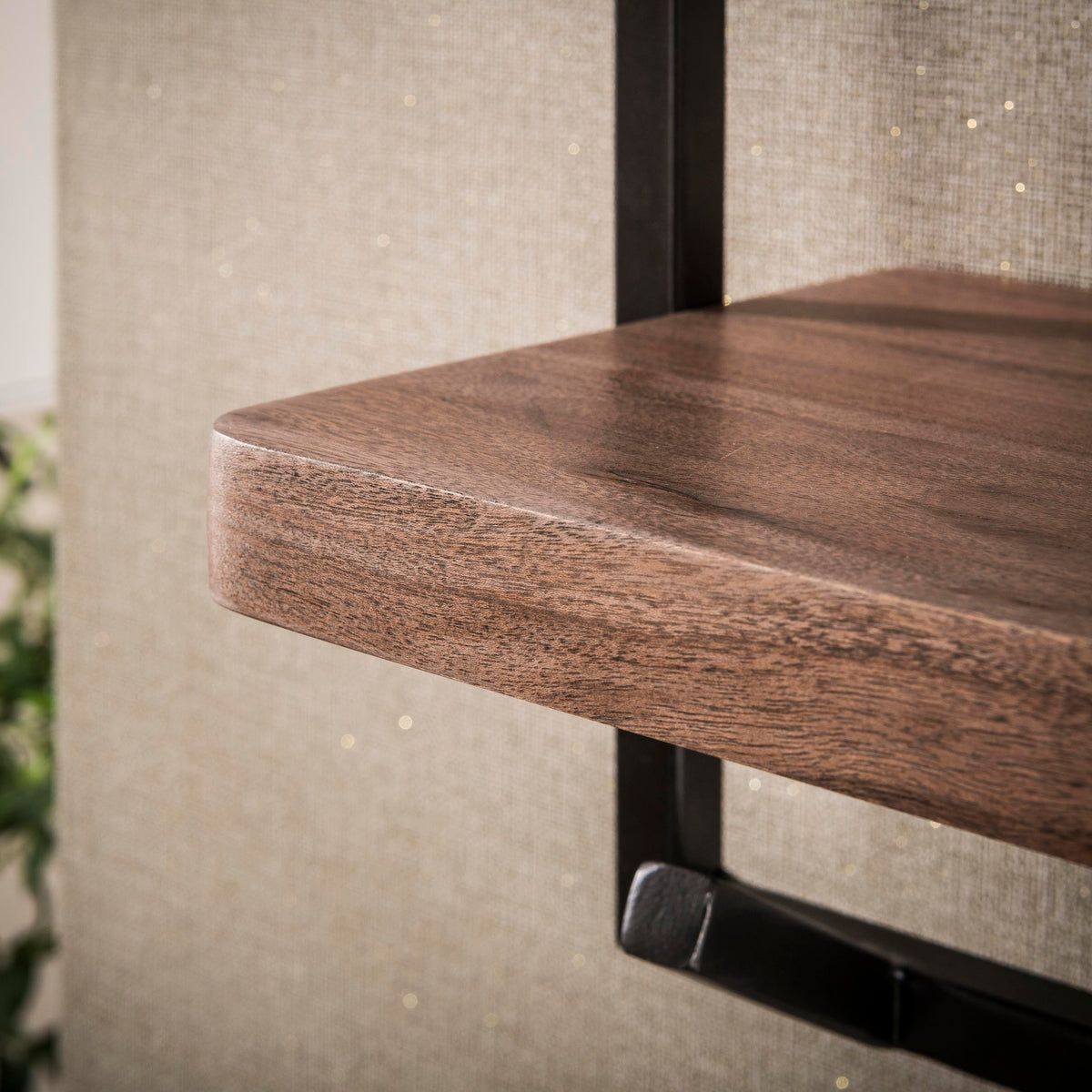 Wandgarderobe AIR PURE Kompakte Garderobe mit Akazienholz-Ablage und 6 Haken
