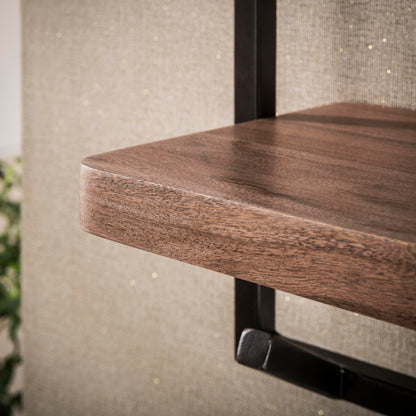 Wandgarderobe AIR PURE Kompakte Garderobe mit Akazienholz-Ablage und 6 Haken