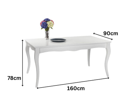 Couchtisch LUKENS in edlem Barockstil MDF Hochglanz 80/130/160/180 cm