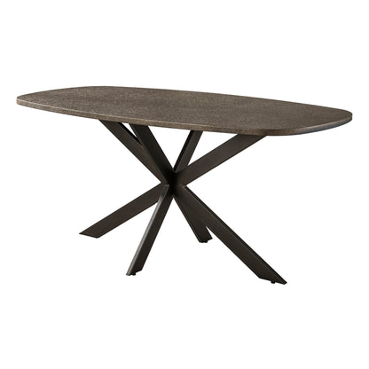 Esstisch BRONVIK COMPATTO Dänisch-Ovaler Tisch in Liquid-Metal Bronze 180 cm
