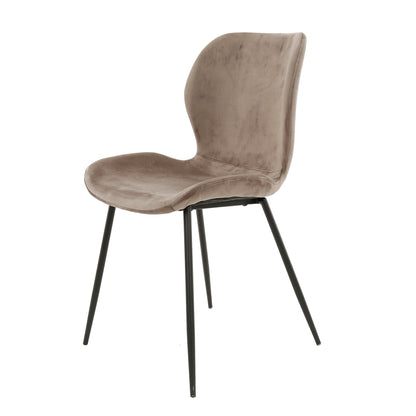 Esszimmerstuhl RONDEA Ergonomischer Samt-Stuhl mit filigranem Metallgestell 4er-Set