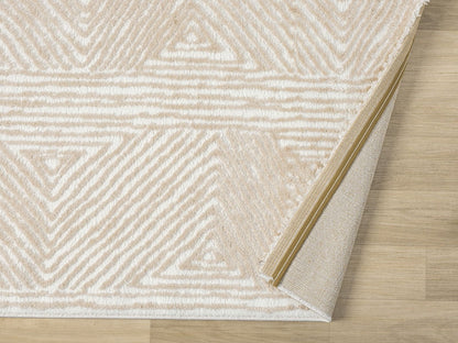 Teppich Nova rechteckig Streifenmuster 13 mm Höhe 160 x 230 cm 200x230 cm creme