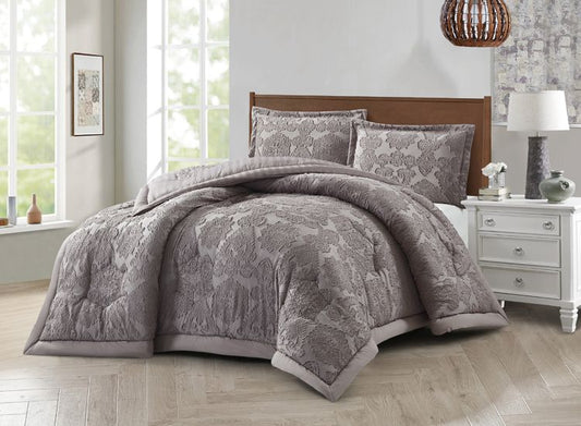 Tagesdecke Set Sara Überwurf Decke 3-Teilig 240X260 CM , atmungsaktiv 2-Personen Braun