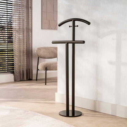 Kleiderständer LUNO Eleganter Kleiderbutler aus Stahl in Bronze-Optik 106 cm