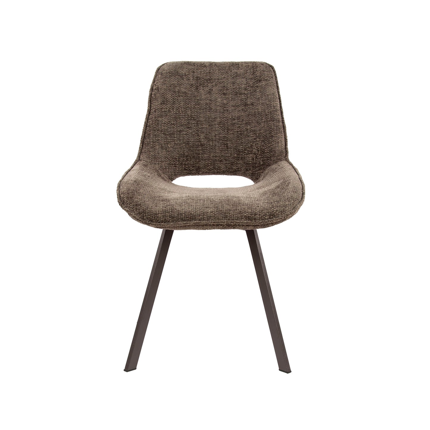 Esszimmerstuhl SWIVEL CHENILLE 360° Drehstuhl ohne Armlehnen im 4er-Set Taupe