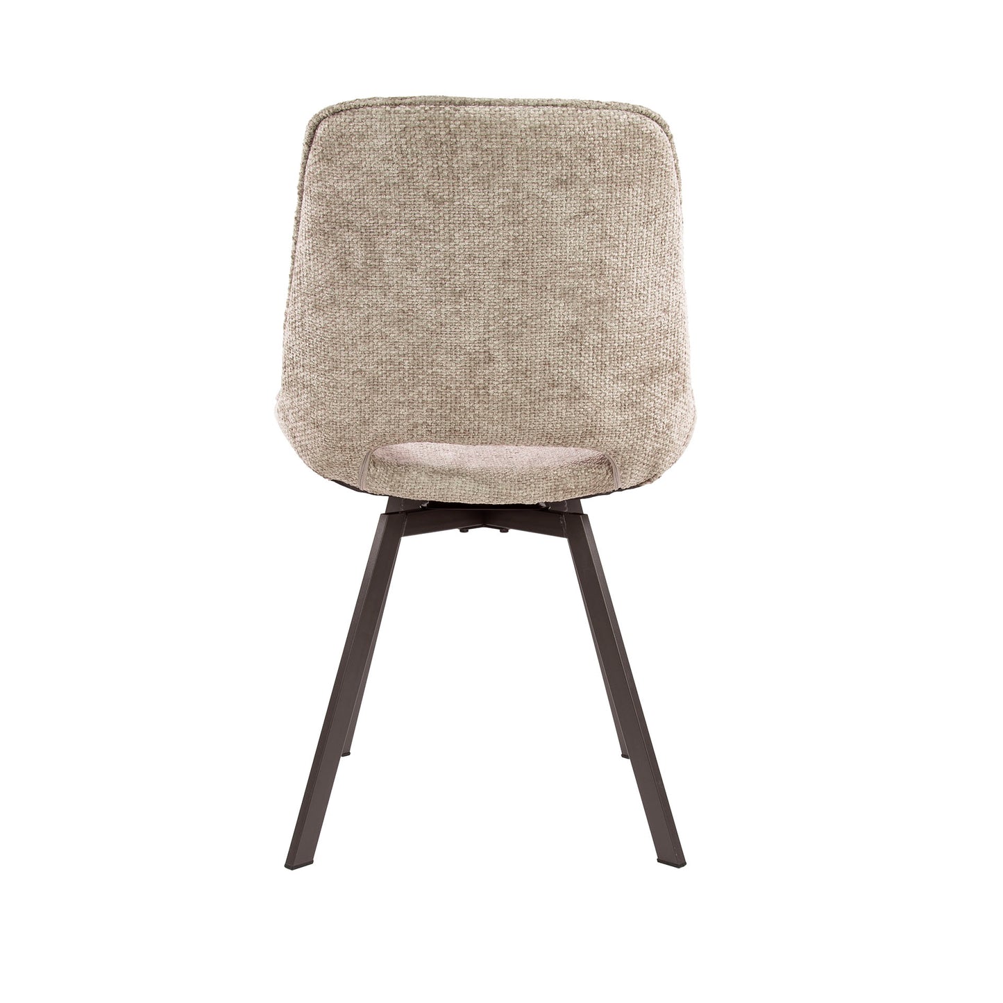 Esszimmerstuhl SWIVEL CHENILLE 360° Drehstuhl ohne Armlehnen im 4er-Set Beige