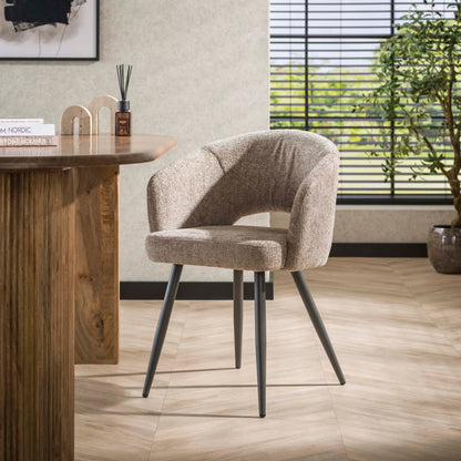 Esszimmerstuhl SALON ELEGANCE Runder Armlehnstuhl mit Cut-Out-Design