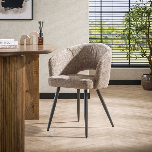 Esszimmerstuhl SALON ELEGANCE Runder Armlehnstuhl mit Cut-Out-Design