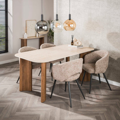 Esszimmerstuhl SALON ELEGANCE Runder Armlehnstuhl mit Cut-Out-Design