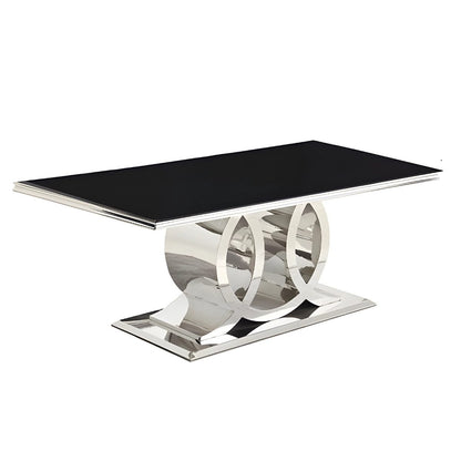Esstisch Napoli mit einzigartigem Design 180cm Glas rechteckig