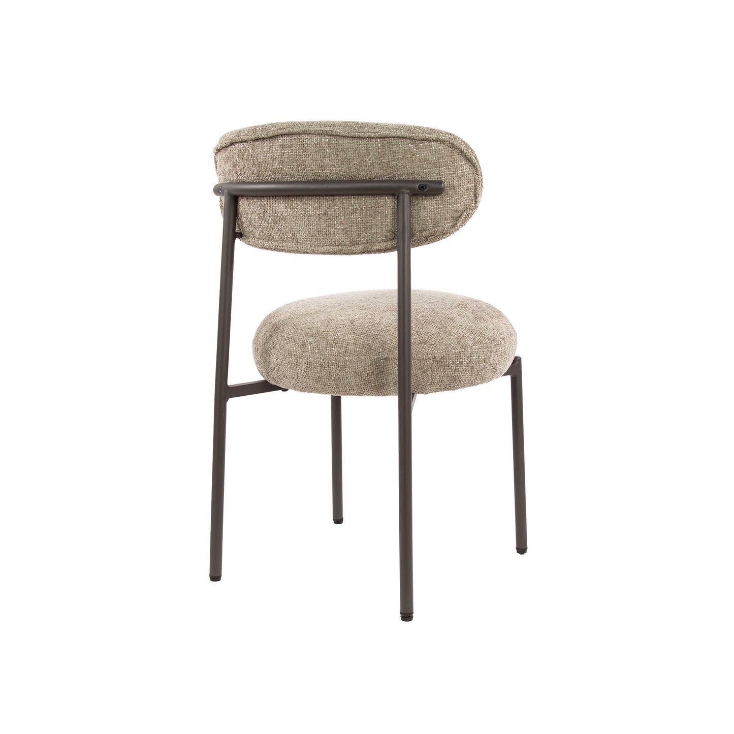 Esszimmerstuhl ROUND CARGO Gepolsterter Retro-Stuhl mit Taschenfederung Beige
