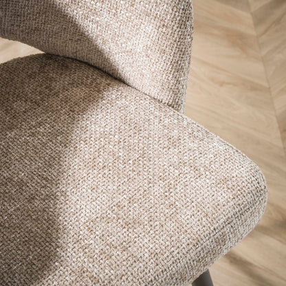 Sessel ROUND CARGO Gepolsterter Retro-Loungesessel mit Taschenfederung Beige