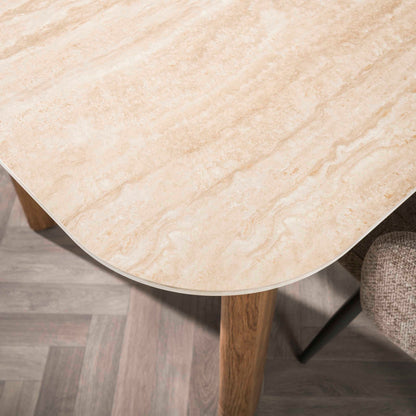 Esstisch ROMANO CURVO Soft-Edge Keramiktisch mit geschwungenen Beinen