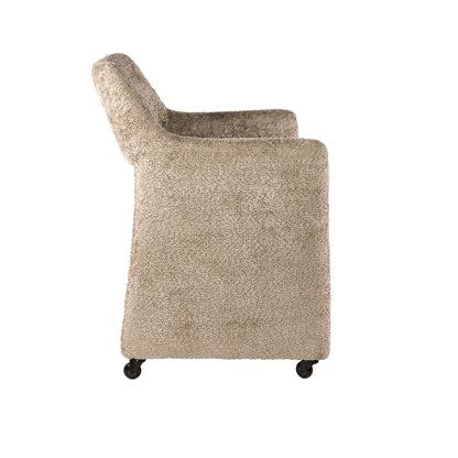 Esszimmer-Sessel FORMA ELITE Eleganter Polsterstuhl mit Rollen & Taschenfederkern