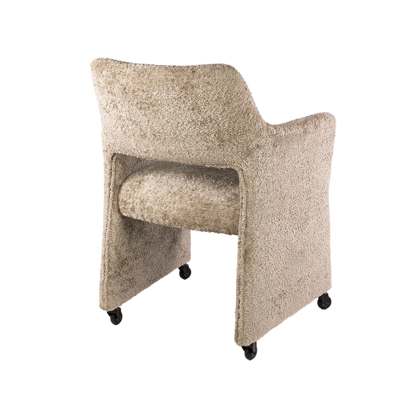 Esszimmer-Sessel FORMA ELITE Eleganter Polsterstuhl mit Rollen & Taschenfederkern