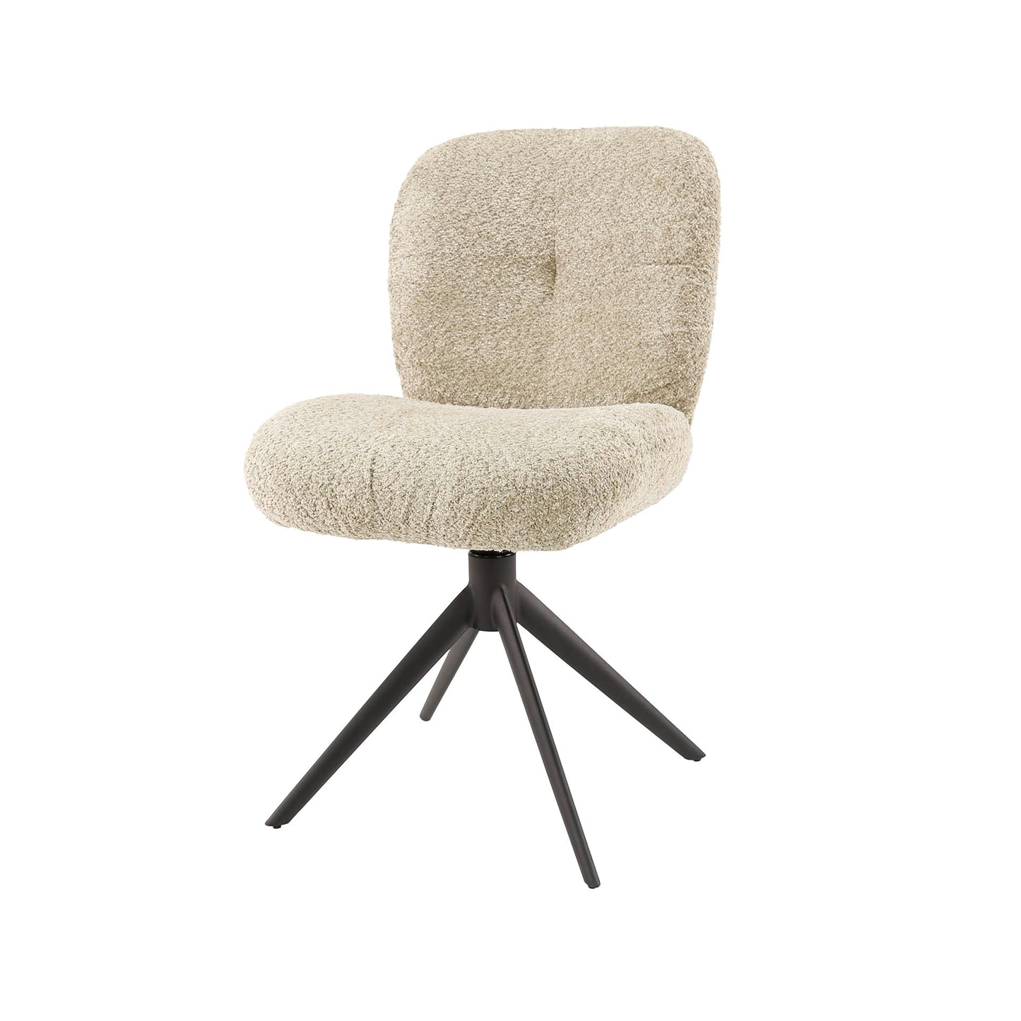 Esszimmerstuhl Esszimmerstuhl COMFORT SWIVEL Drehbarer Bouclé-Stuhl