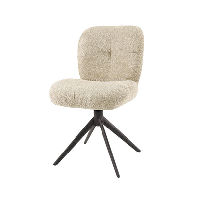 Esszimmerstuhl Esszimmerstuhl COMFORT SWIVEL Drehbarer Bouclé-Stuhl