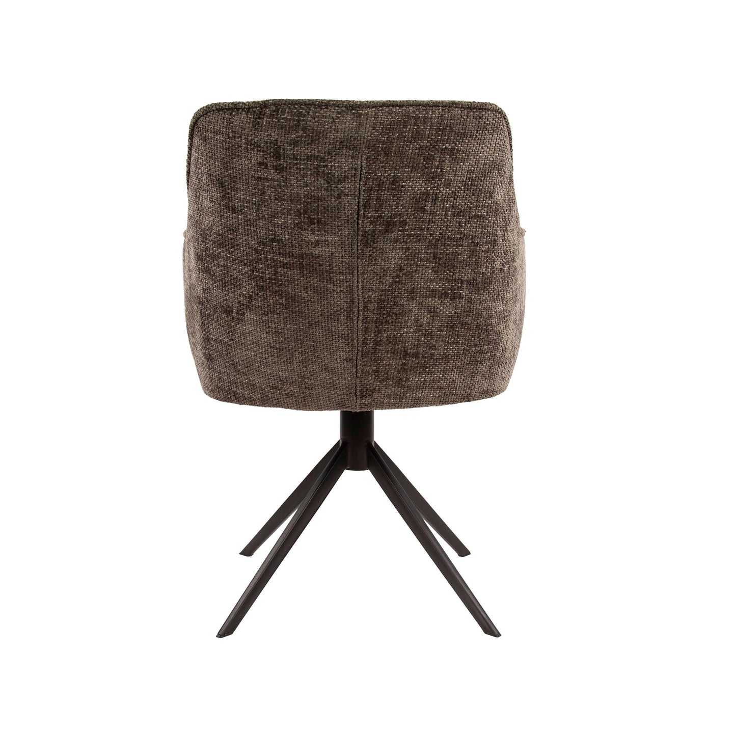 Armlehnstuhl PULL Eleganter 360° Drehstuhl mit Spider-Gestell Braun