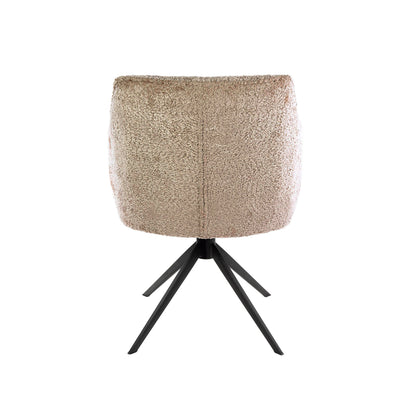 Armlehnstuhl PULL Eleganter 360° Drehstuhl mit Spider-Gestell Beige