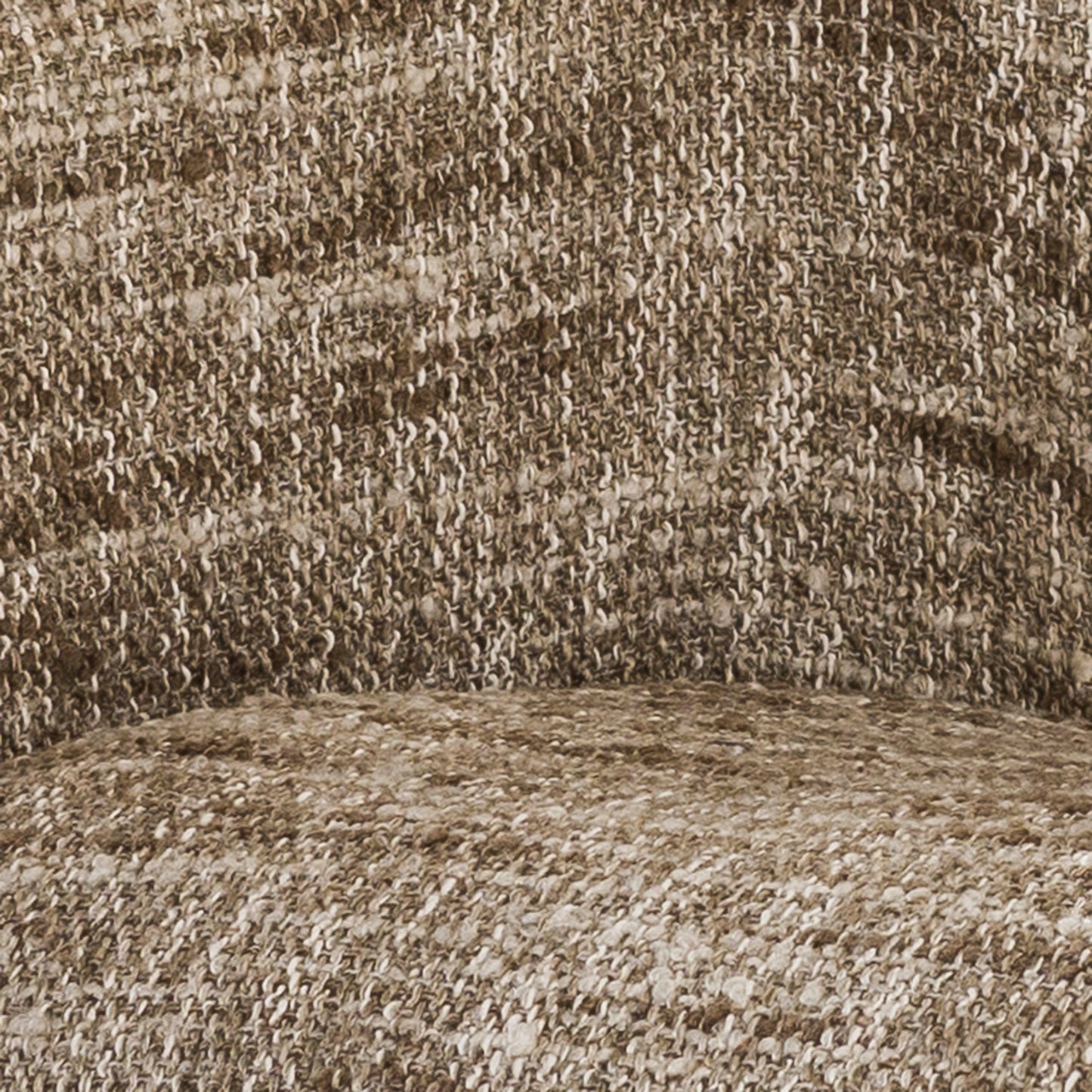 Armlehnstuhl SPRING ROLLEN Drehbarer Esszimmerstuhl mit Nosag-Federung & Slub-Gewebe Beige