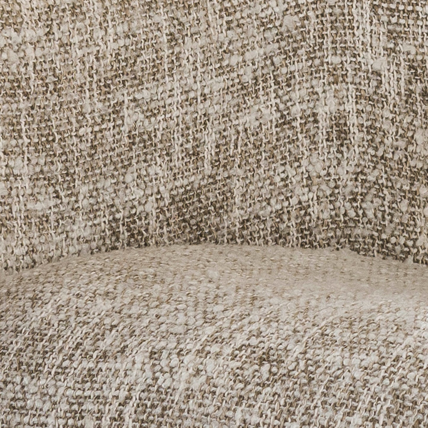 Armlehnstuhl SPRING ROLLEN Drehbarer Esszimmerstuhl mit Nosag-Federung & Slub-Gewebe Creme