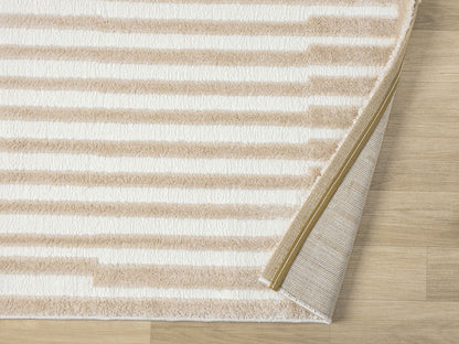 Teppich Nova rechteckig klare Linienführung 13 mm Höhe 160 x 230 cm 200x290 cm creme