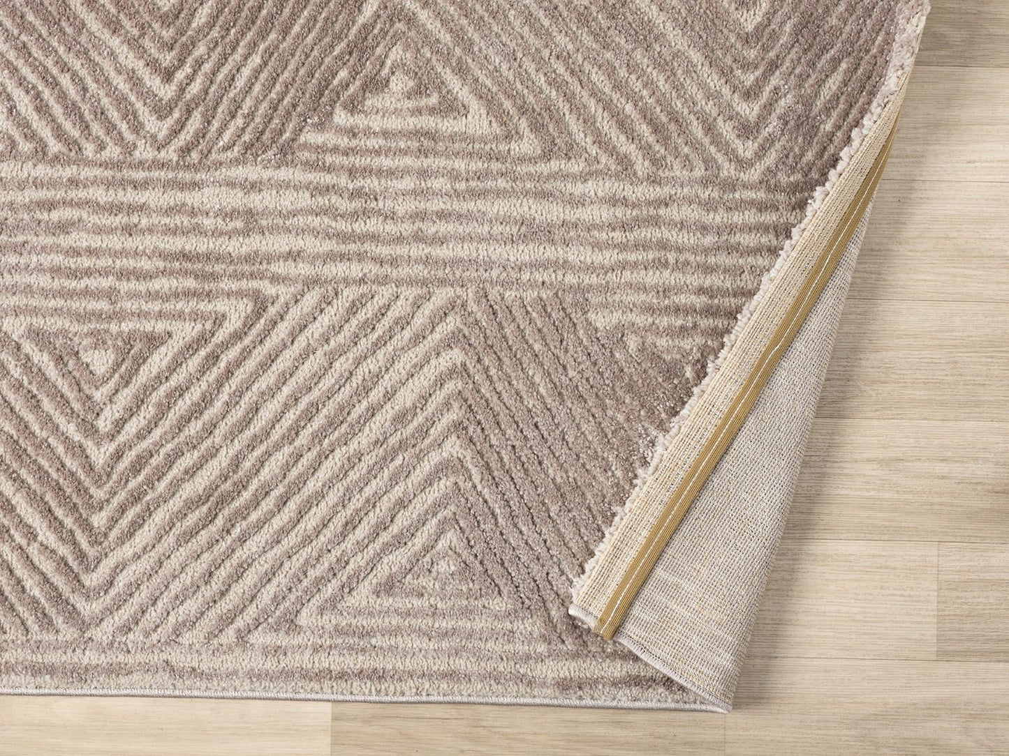 Teppich Nova rechteckig Streifenmuster 13 mm Höhe 160 x 230 cm 200x290 cm beige