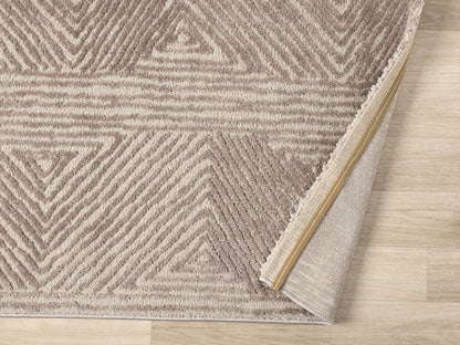 Teppich Nova rechteckig Streifenmuster 13 mm Höhe 160 x 230 cm 200x290 cm beige