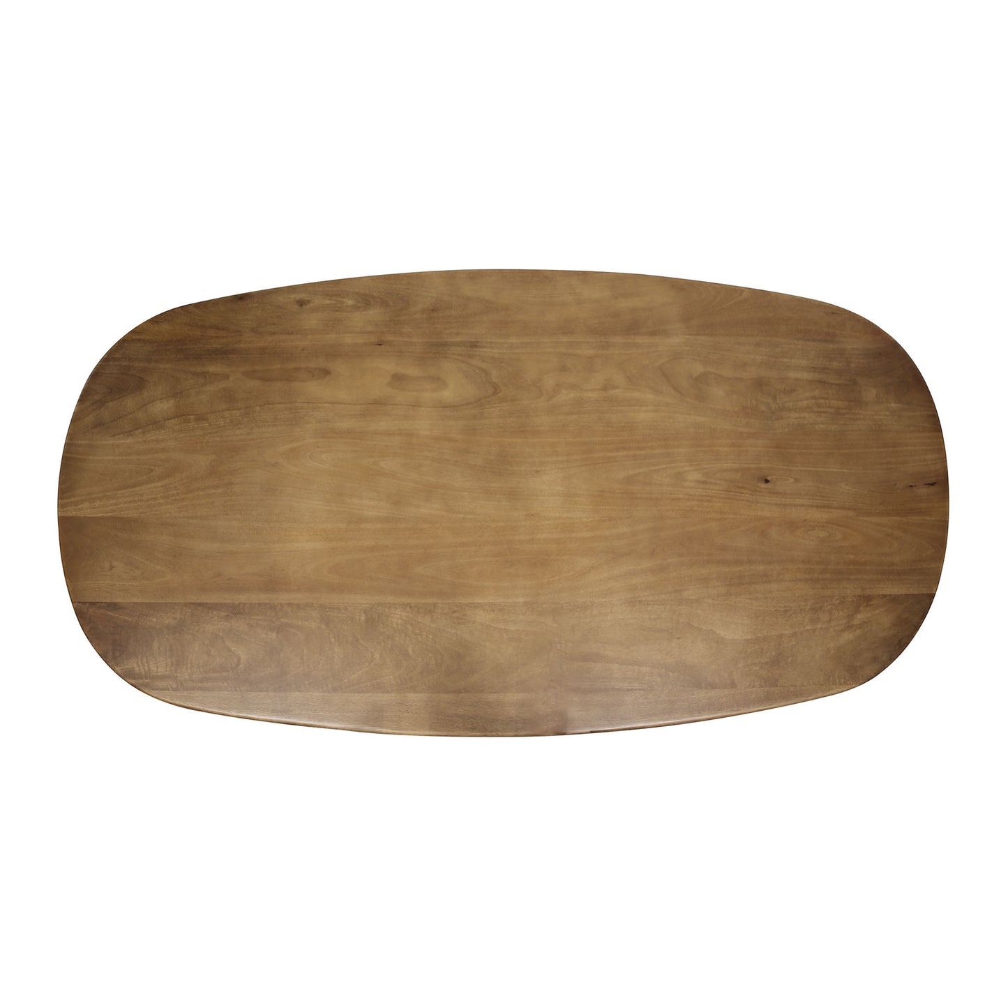 Esstisch CLIFF SABBIA GRANDE Dänisch-Ovaler Massivholztisch Mango mit Ovalrohr-Gestell 215 cm
